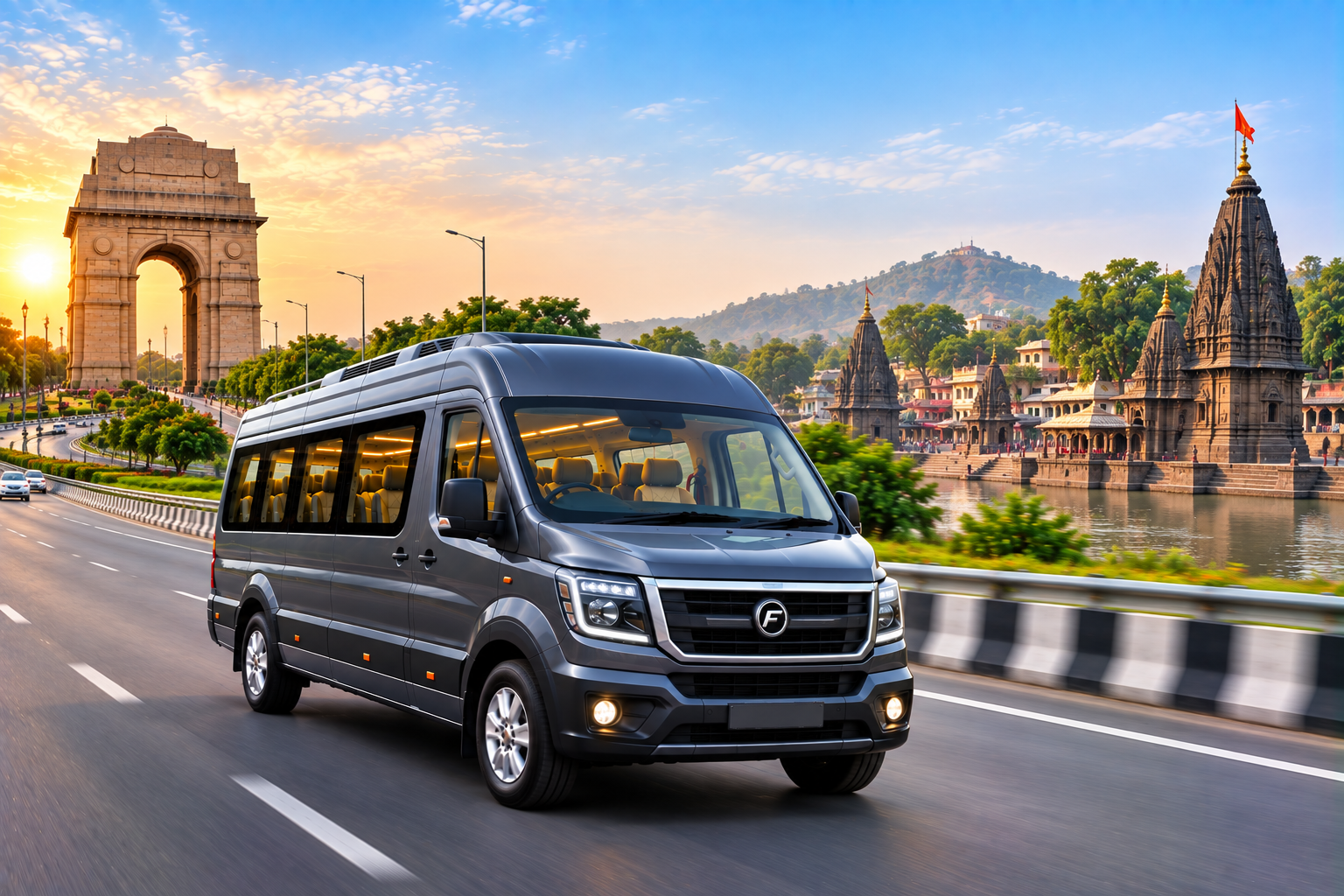 Luxury Force Urbania on Rent Delhi to Nashik Urbania Booking